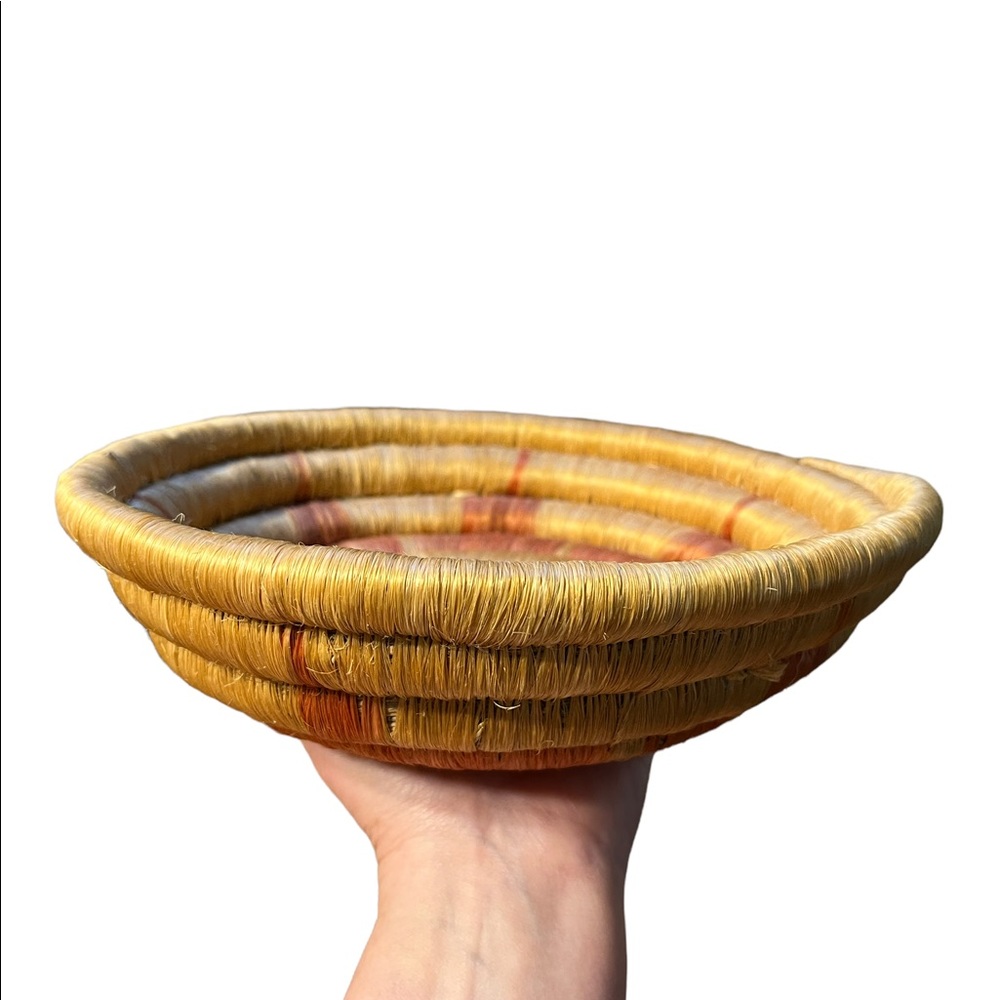 COILED PANDANUS BASKET handmade